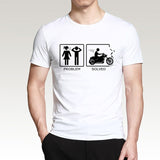 Problem Solved Funny T Shirt Men 2019 New Summer 100% Cotton Round Neck T-Shirt Fitness Camisa Masculina Hip Hop Tshirt Men