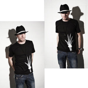 Summer Men's T-shirt T Shirt Round Neck Short Sleeves Tshirts Tee Black