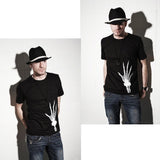 Summer Men's T-shirt T Shirt Round Neck Short Sleeves Tshirts Tee Black