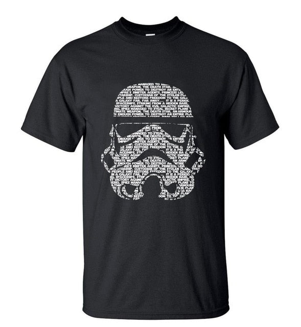 Summer Fashion Star Wars Yoda/Darth Vader Streetwear T-Shirt Men's Casual T Shirts Masks Words Hip Hop Tops Tee