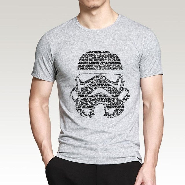 Summer Fashion Star Wars Yoda/Darth Vader Streetwear T-Shirt Men's Casual T Shirts Masks Words Hip Hop Tops Tee