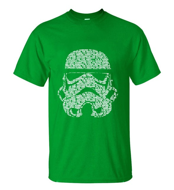 Summer Fashion Star Wars Yoda/Darth Vader Streetwear T-Shirt Men's Casual T Shirts Masks Words Hip Hop Tops Tee