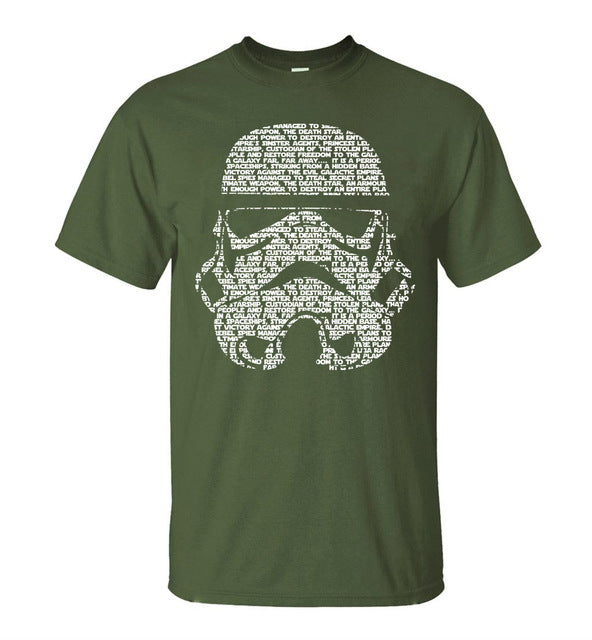 Summer Fashion Star Wars Yoda/Darth Vader Streetwear T-Shirt Men's Casual T Shirts Masks Words Hip Hop Tops Tee