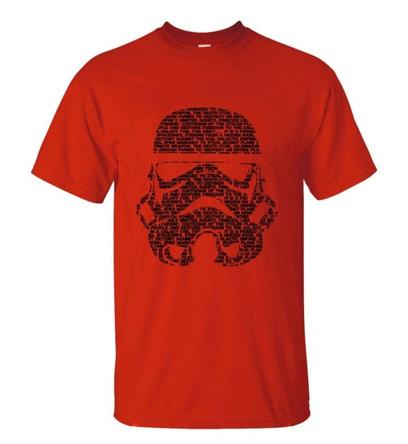 Summer Fashion Star Wars Yoda/Darth Vader Streetwear T-Shirt Men's Casual T Shirts Masks Words Hip Hop Tops Tee