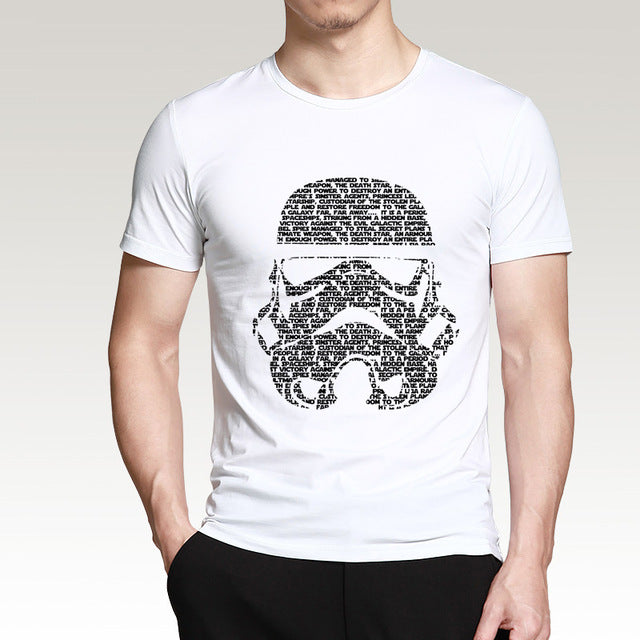 Summer Fashion Star Wars Yoda/Darth Vader Streetwear T-Shirt Men's Casual T Shirts Masks Words Hip Hop Tops Tee