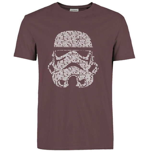 Summer Fashion Star Wars Yoda/Darth Vader Streetwear T-Shirt Men's Casual T Shirts Masks Words Hip Hop Tops Tee