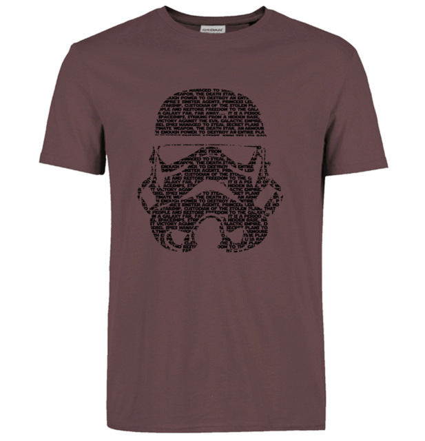 Summer Fashion Star Wars Yoda/Darth Vader Streetwear T-Shirt Men's Casual T Shirts Masks Words Hip Hop Tops Tee