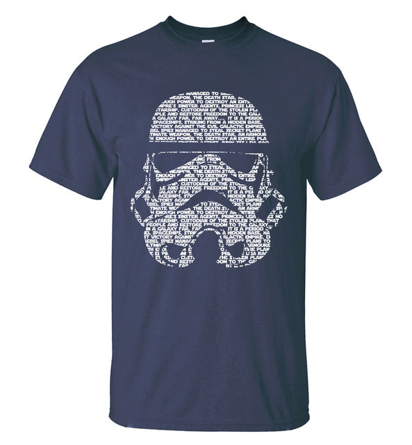 Summer Fashion Star Wars Yoda/Darth Vader Streetwear T-Shirt Men's Casual T Shirts Masks Words Hip Hop Tops Tee