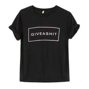 Letter printed black white tshirts 2019 summer casual short sleeve tees tops loose couple tops