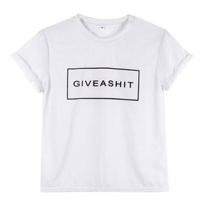 Letter printed black white tshirts 2019 summer casual short sleeve tees tops loose couple tops