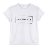 Letter printed black white tshirts 2019 summer casual short sleeve tees tops loose couple tops